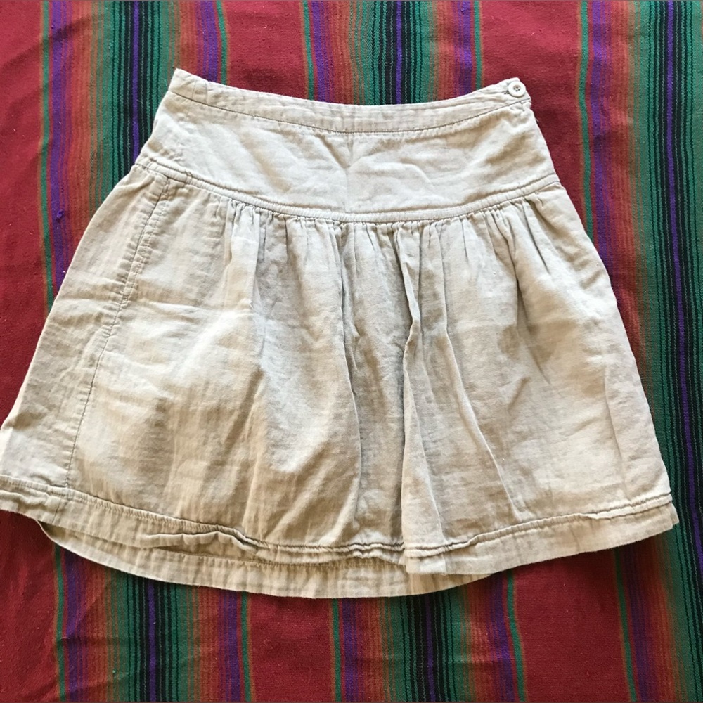 Gap Linen Mini Skater Skirt with Pockets! Size 0.